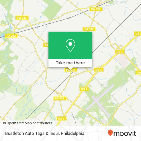 Bustleton Auto Tags & Insur map