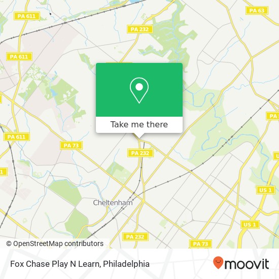 Mapa de Fox Chase Play N Learn