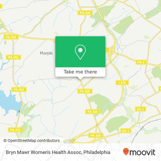 Bryn Mawr Women's Health Assoc map