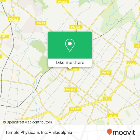 Temple Physicans Inc map