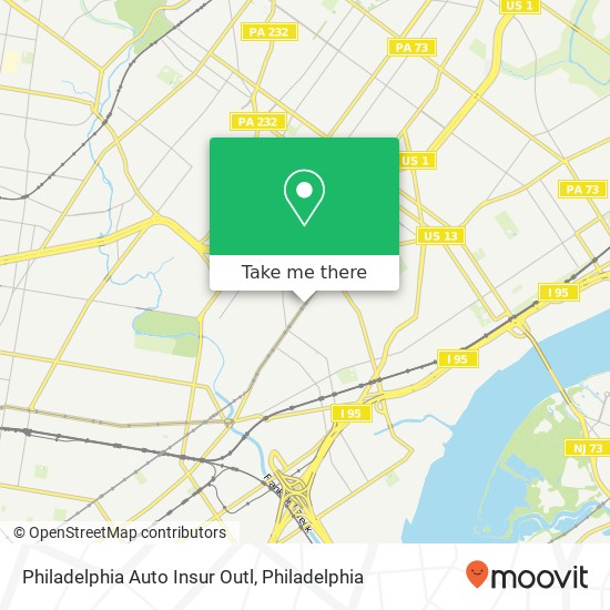 Mapa de Philadelphia Auto Insur Outl