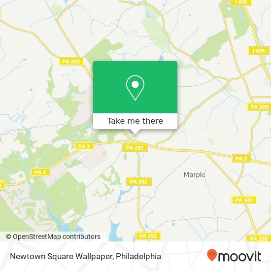 Newtown Square Wallpaper map