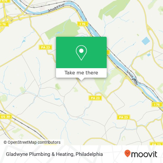 Mapa de Gladwyne Plumbing & Heating