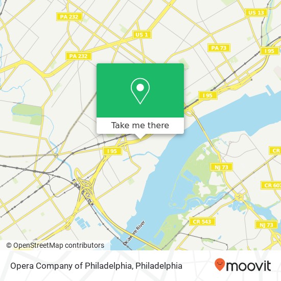 Mapa de Opera Company of Philadelphia