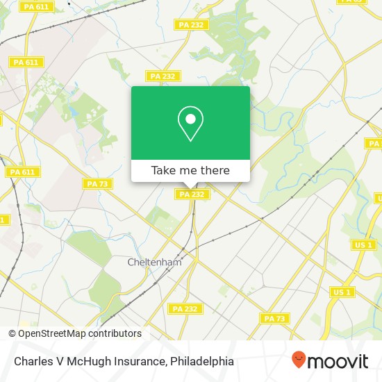 Charles V McHugh Insurance map