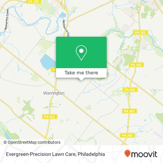 Mapa de Evergreen-Precision Lawn Care