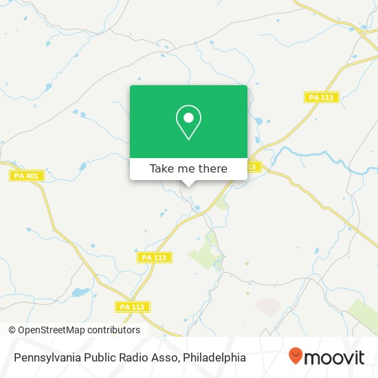 Mapa de Pennsylvania Public Radio Asso