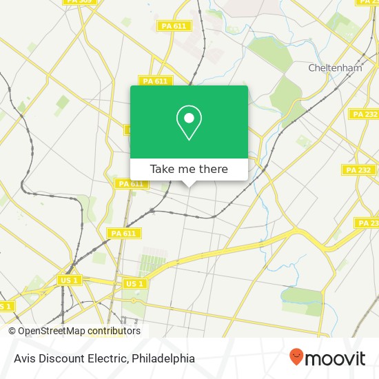 Avis Discount Electric map