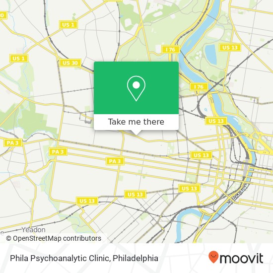 Phila Psychoanalytic Clinic map