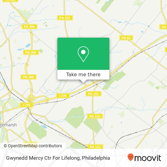 Mapa de Gwynedd Mercy Ctr For Lifelong