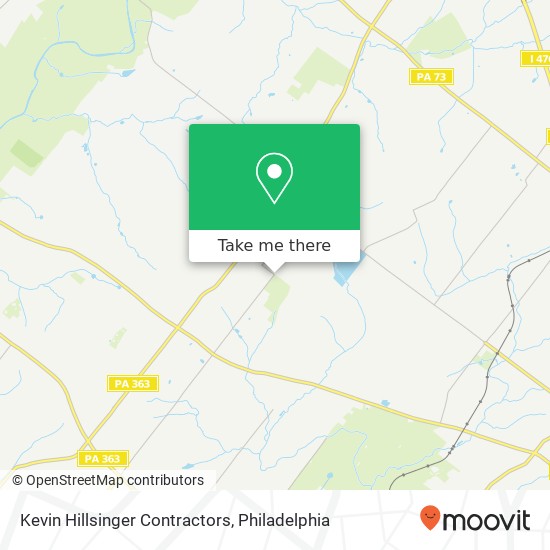 Mapa de Kevin Hillsinger Contractors