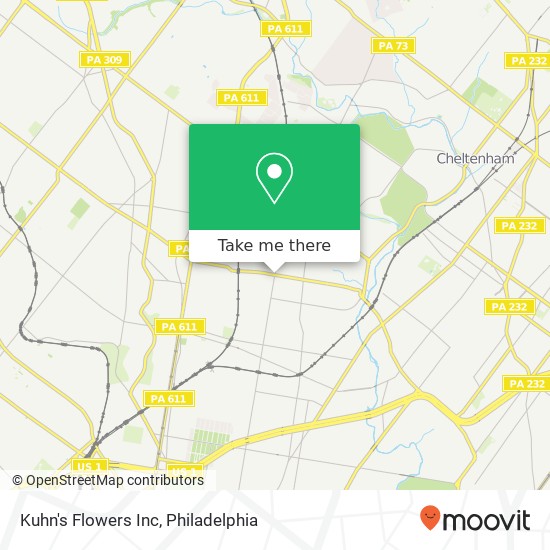 Kuhn's Flowers Inc map