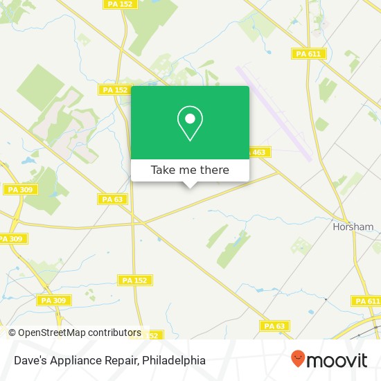 Dave's Appliance Repair map