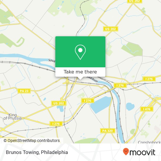 Brunos Towing map