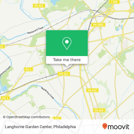 Langhorne Garden Center map