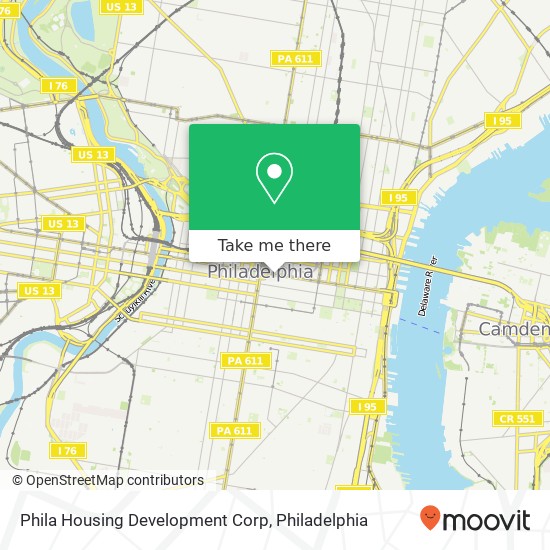 Mapa de Phila Housing Development Corp