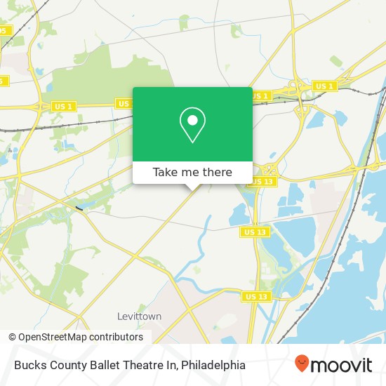 Mapa de Bucks County Ballet Theatre In