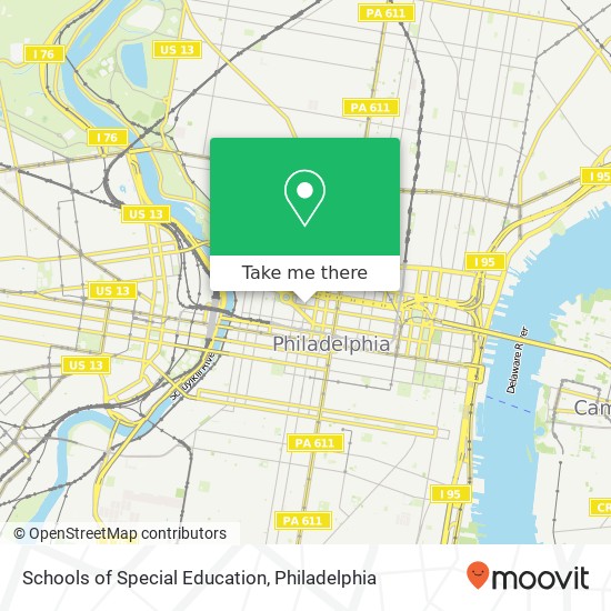 Schools of Special Education map