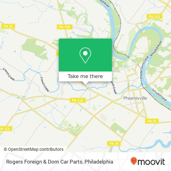 Rogers Foreign & Dom Car Parts map