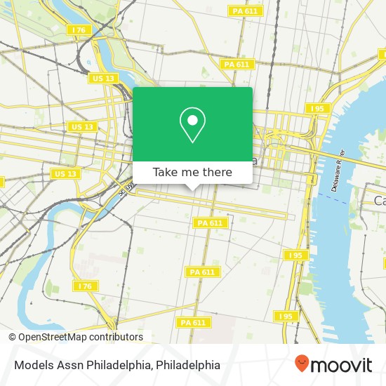 Models Assn Philadelphia map