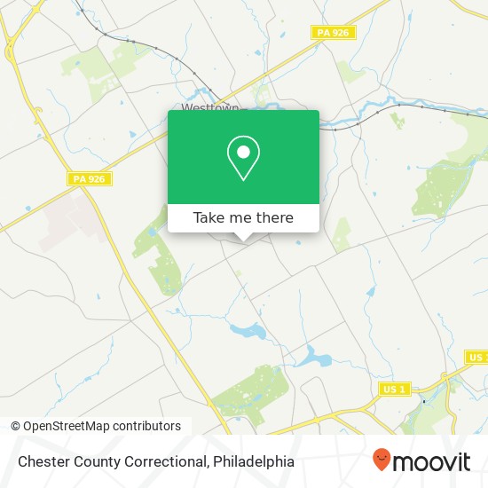 Chester County Correctional map