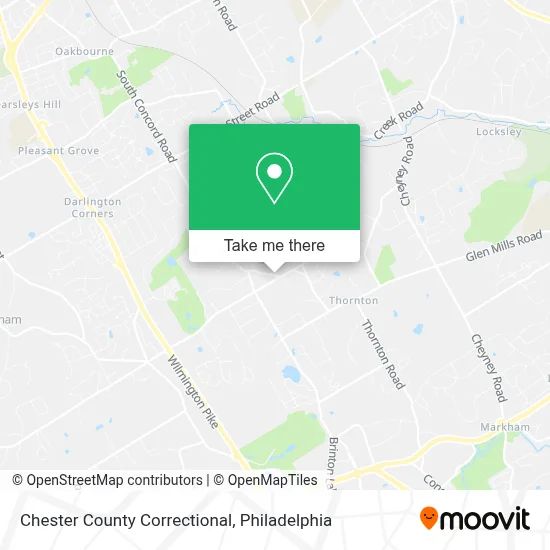 Chester County Correctional map