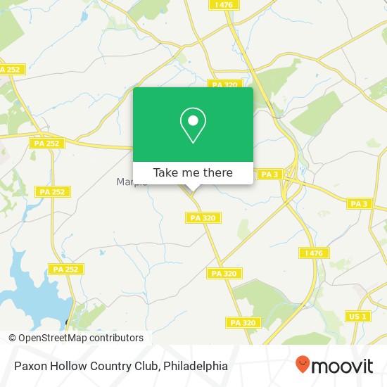 Mapa de Paxon Hollow Country Club