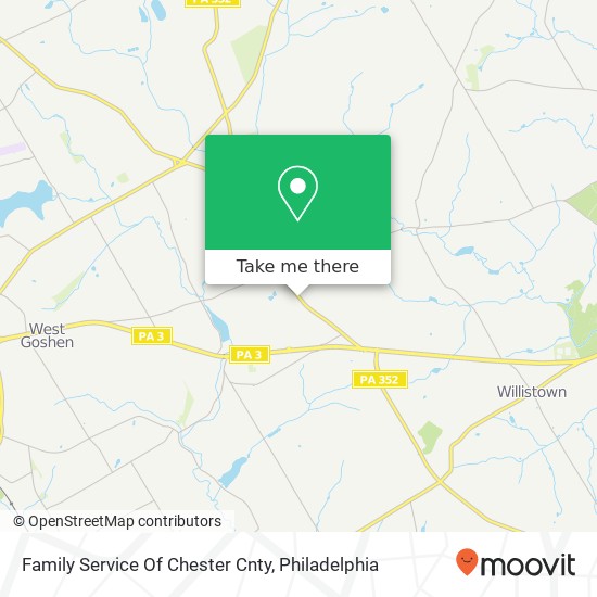 Family Service Of Chester Cnty map