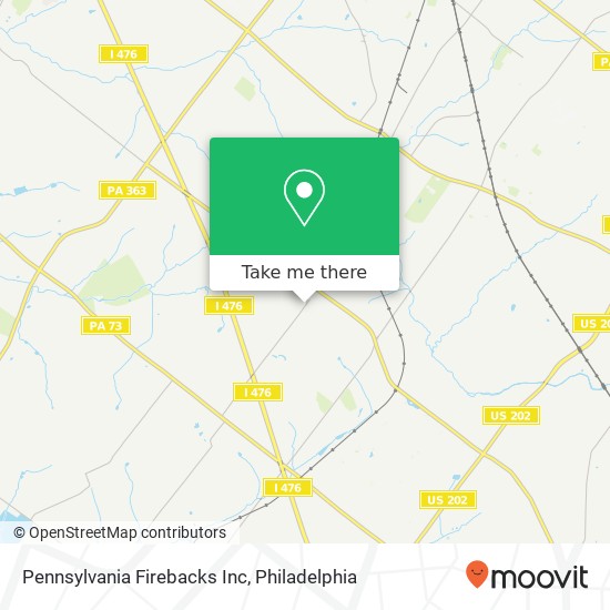Pennsylvania Firebacks Inc map