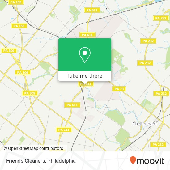 Friends Cleaners map
