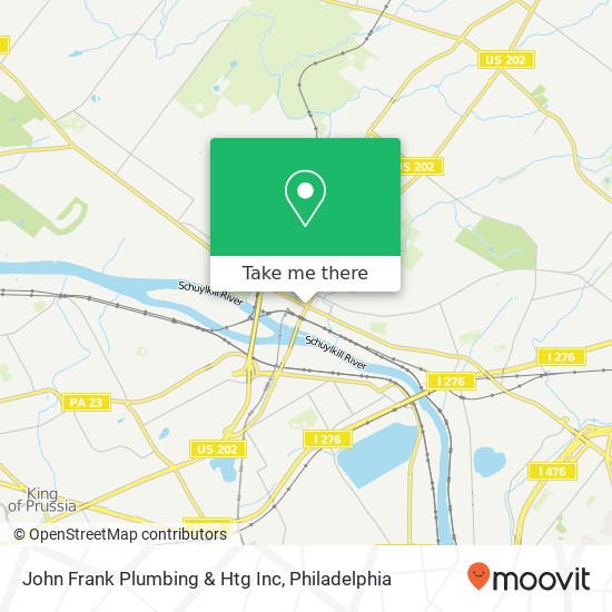 Mapa de John Frank Plumbing & Htg Inc
