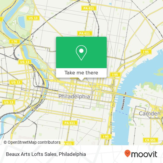 Beaux Arts Lofts Sales map