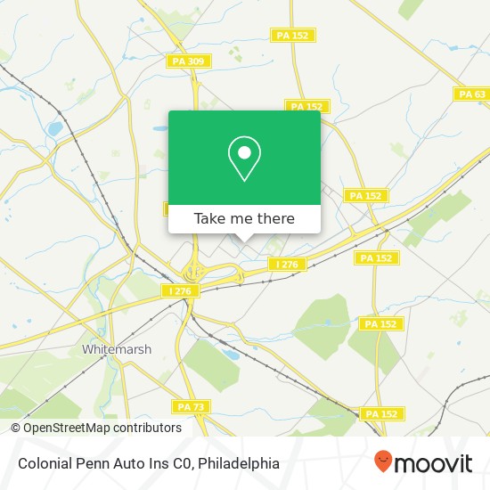 Colonial Penn Auto Ins C0 map