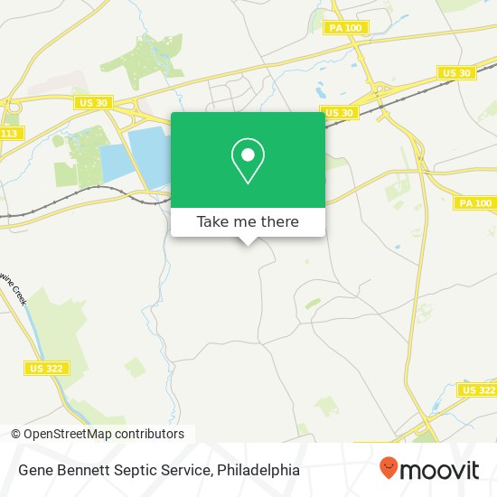 Gene Bennett Septic Service map