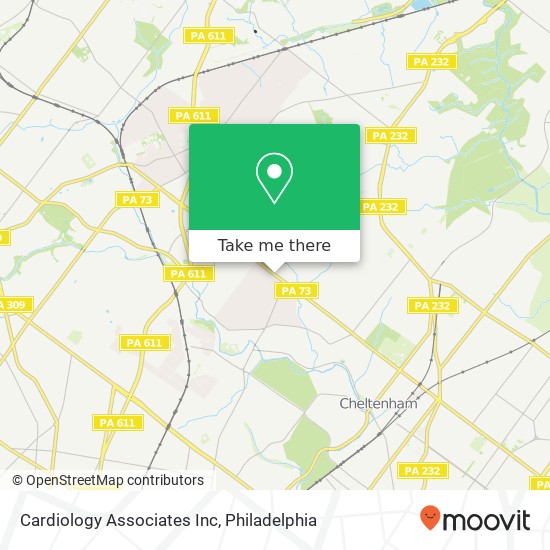 Cardiology Associates Inc map