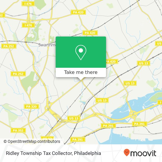 Mapa de Ridley Township Tax Collector