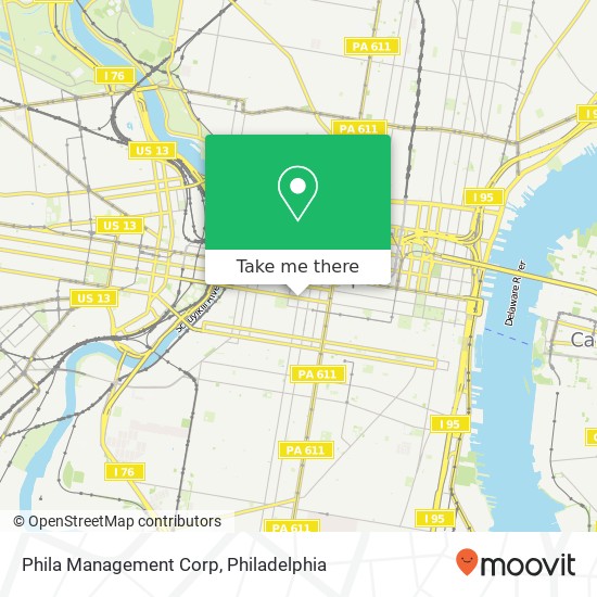 Phila Management Corp map