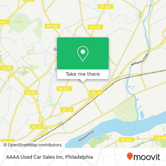 Mapa de AAAA Used Car Sales Inc