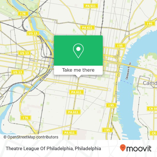 Mapa de Theatre League Of Philadelphia