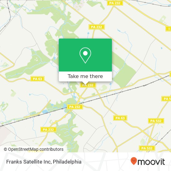 Franks Satellite Inc map