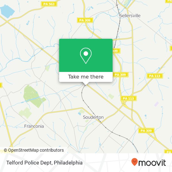 Telford Police Dept map