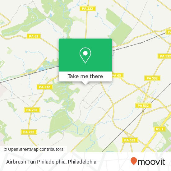 Mapa de Airbrush Tan Philadelphia
