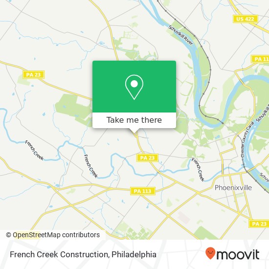 French Creek Construction map