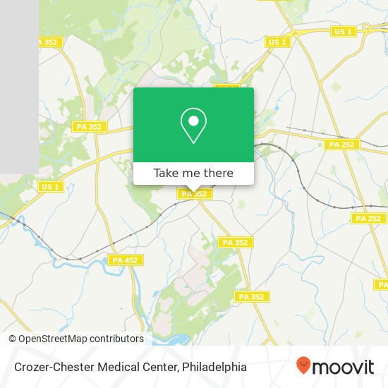 Mapa de Crozer-Chester Medical Center