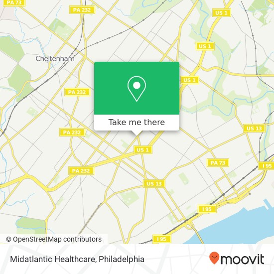 Midatlantic Healthcare map