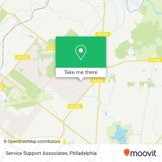 Service Support Associates map