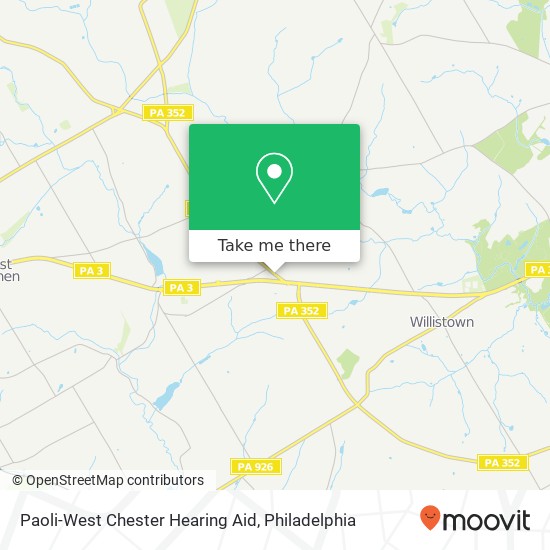 Mapa de Paoli-West Chester Hearing Aid