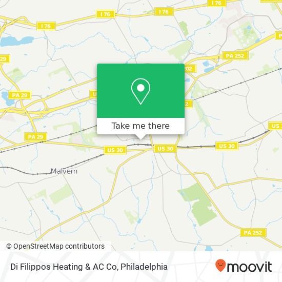 Mapa de Di Filippos Heating & AC Co