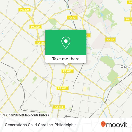 Generations Child Care Inc map