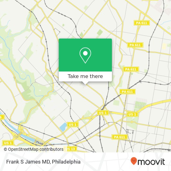 Frank S James MD map